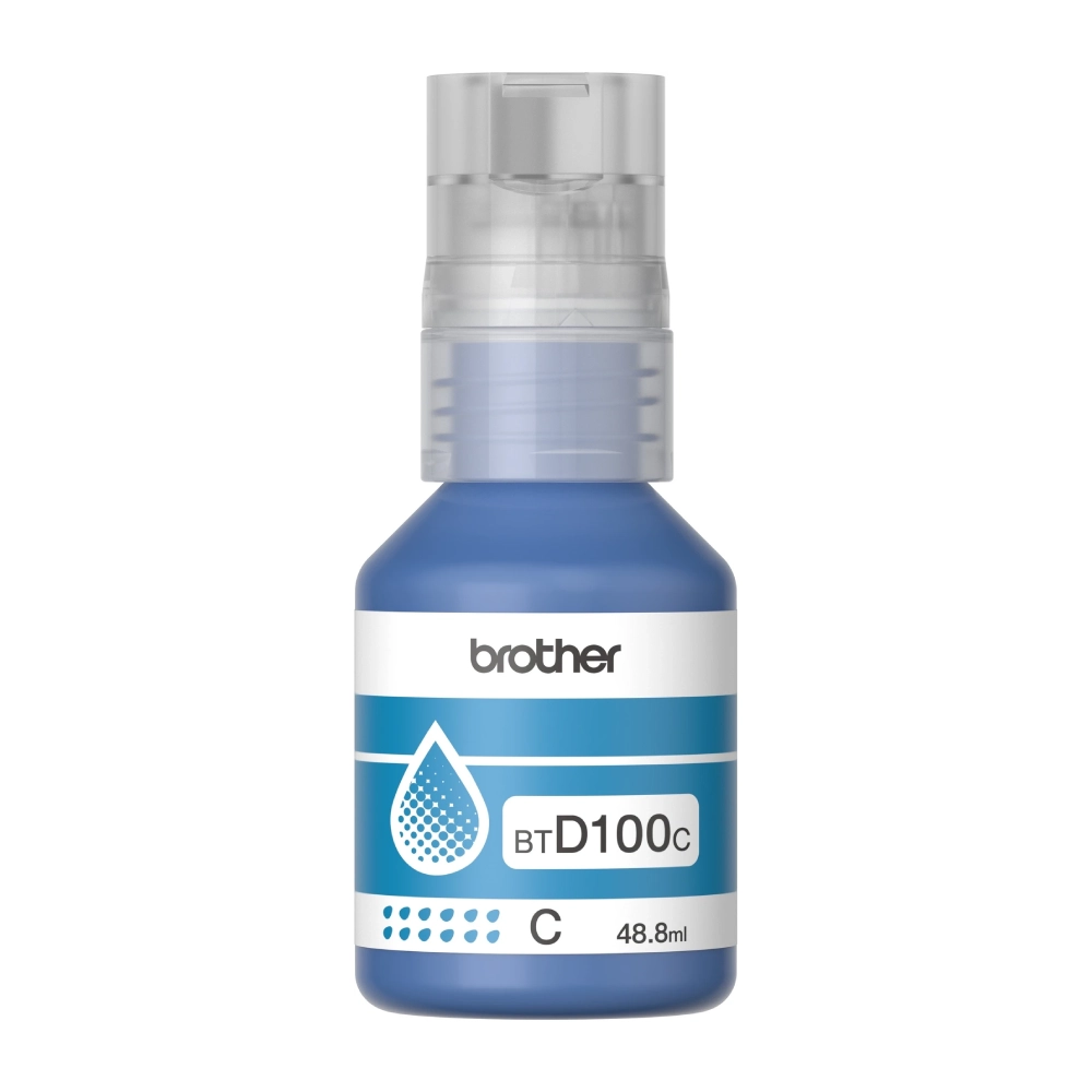 Brother Inkjet Ink Bottle BTD100C Cyan 48.8ml view 2